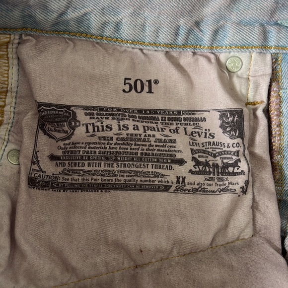 Levi’s 501 Jean Shorts Purple Color Size 26 - Picture 10 of 13